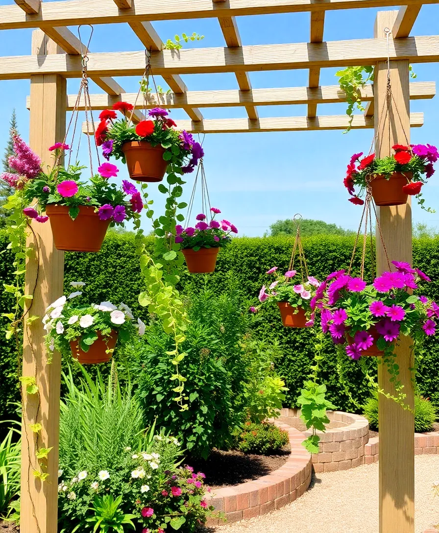 21 Garden Trellis Ideas That'll Transform Your Outdoor Space 20 21 Garden Trellis Ideas That'll Transform Your Outdoor Space (You Won't Believe #15!) - 17. Trellis with Hanging Planters