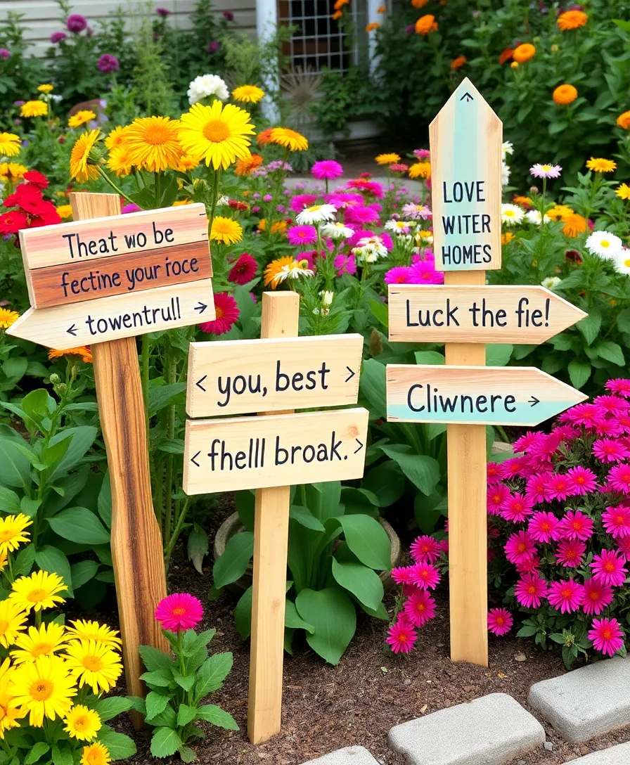 21 Whimsical Garden Whimsy Ideas That Will Spark Joy 19 21 Whimsical Garden Whimsy Ideas That Will Spark Joy (You Won't Believe #7!) - 16. Playful Garden Signs