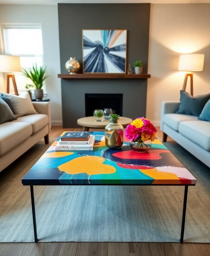 21 Stunning Hand-Painted Furniture Ideas That'll Transform Your Home 10 21 Stunning Hand-Painted Furniture Ideas That'll Transform Your Home (You Won't Believe #10!) - 7. Artistic Coffee Table