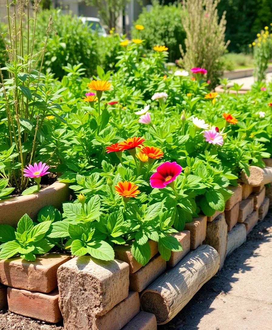 21 Budget-Friendly Small Garden Ideas That Will Transform Your Space! 17 21 Budget-Friendly Small Garden Ideas That Will Transform Your Space! - 14. Garden Edging with Recycled Materials