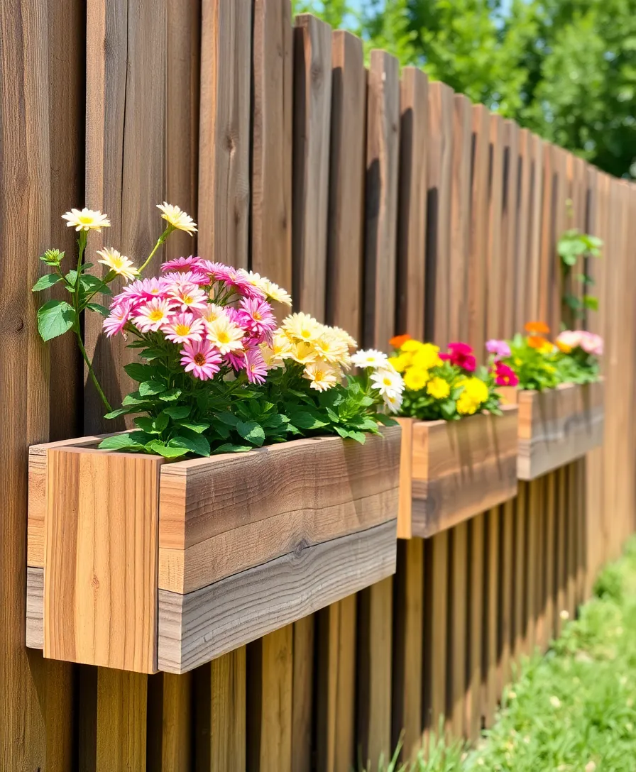 21 Budget-Friendly Small Garden Ideas That Will Transform Your Space! 14 21 Budget-Friendly Small Garden Ideas That Will Transform Your Space! - 11. Rustic Fence Planters