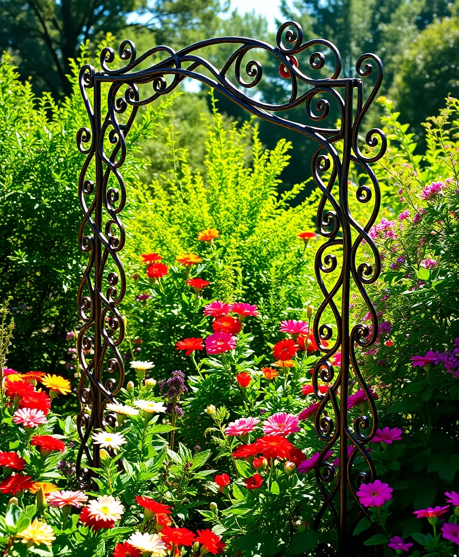 21 Garden Trellis Ideas That'll Transform Your Outdoor Space 10 21 Garden Trellis Ideas That'll Transform Your Outdoor Space (You Won't Believe #15!) - 7. Artful Metal Sculpture Trellis