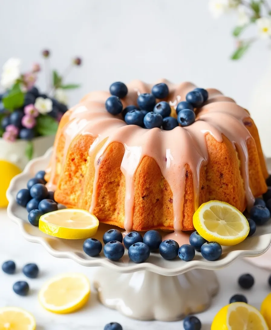 21 Gorgeous Easter Cakes You’ll Want to Bake This Spring! 13 21 Gorgeous Easter Cakes You’ll Want to Bake This Spring! - 10. Blueberry Lemon Bundt Cake