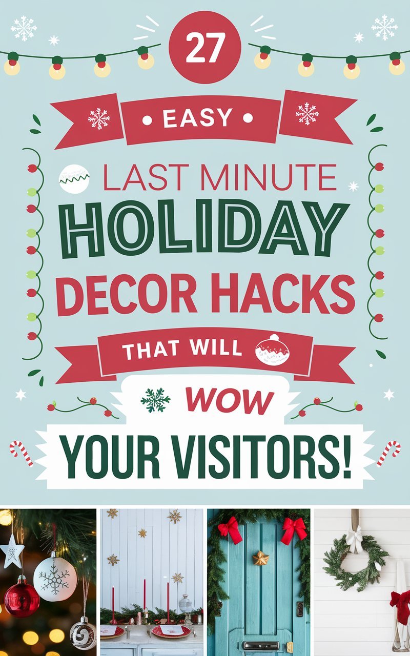 27 Easy Last Minute Holiday Decor Hacks That Will Wow Your Visitors! 4