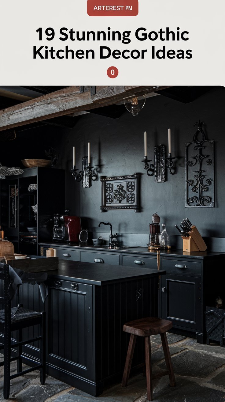 19 Stunning Gothic Kitchen Decor Ideas That Prove Dark Can Be Beautiful! 3