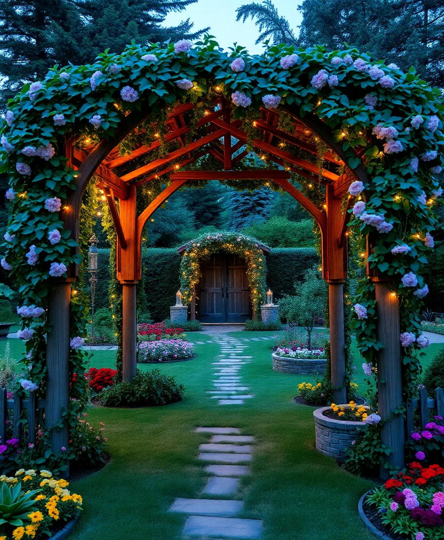 21 Garden Trellis Ideas That'll Transform Your Outdoor Space 4 21 Garden Trellis Ideas That'll Transform Your Outdoor Space (You Won't Believe #15!) - 1. Rustic Wooden Arched Trellis