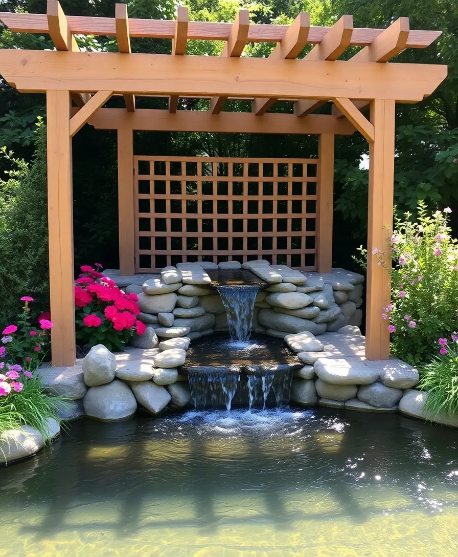 21 Garden Trellis Ideas That'll Transform Your Outdoor Space 21 21 Garden Trellis Ideas That'll Transform Your Outdoor Space (You Won't Believe #15!) - 18. Trellis with a Water Feature