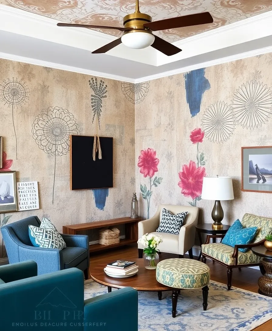 21 Vintage Maximalism Decor Ideas That'll Leave You Breathless 21 21 Vintage Maximalism Decor Ideas That'll Leave You Breathless (You Won't Believe #15!) - 18. Artistic Wall Treatments