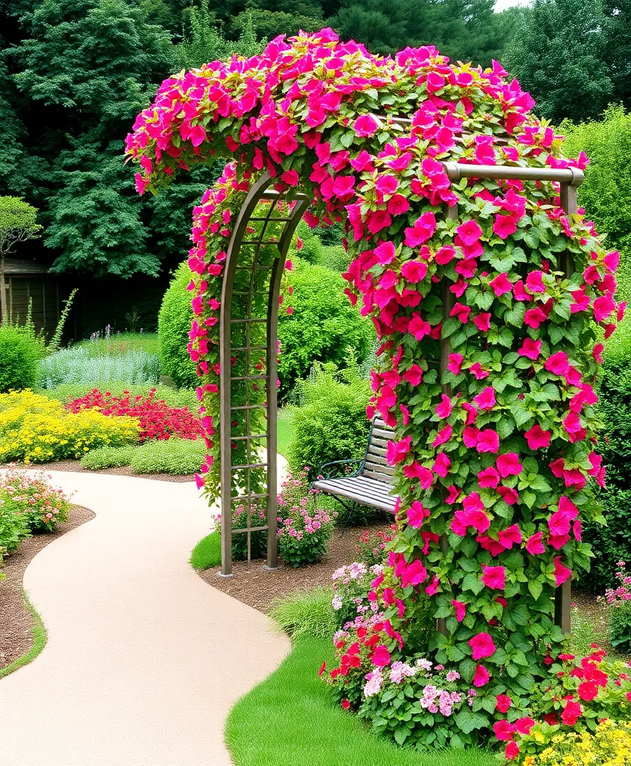 21 Garden Trellis Ideas That'll Transform Your Outdoor Space 13 21 Garden Trellis Ideas That'll Transform Your Outdoor Space (You Won't Believe #15!) - 10. Curved Garden Trellis