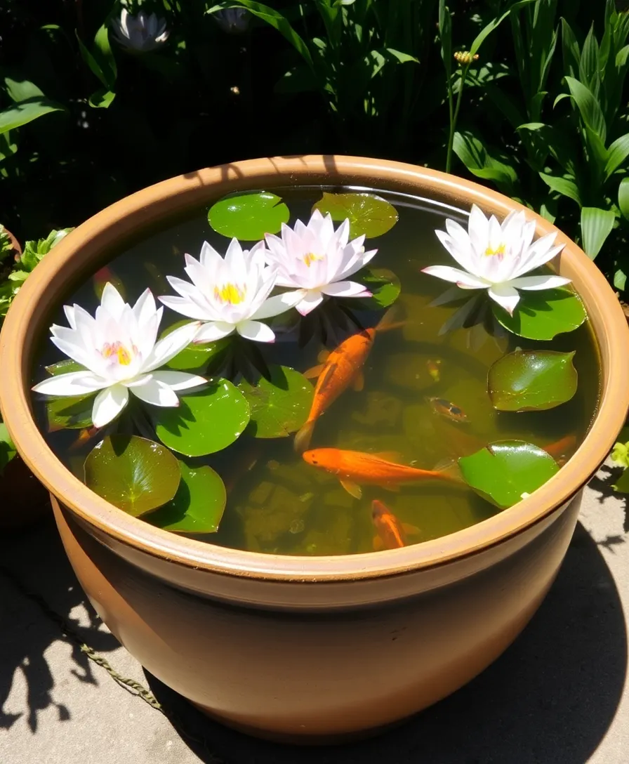 21 Budget-Friendly Small Garden Ideas That Will Transform Your Space! 22 21 Budget-Friendly Small Garden Ideas That Will Transform Your Space! - 19. Container Water Gardens