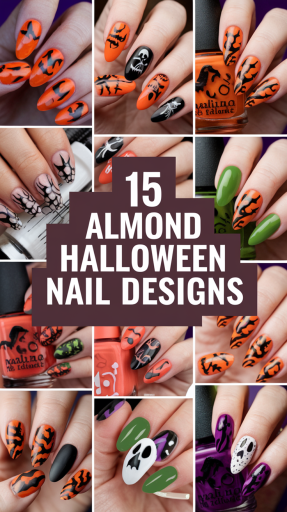 15 Almond Halloween Nail Designs That Are Stylish 4