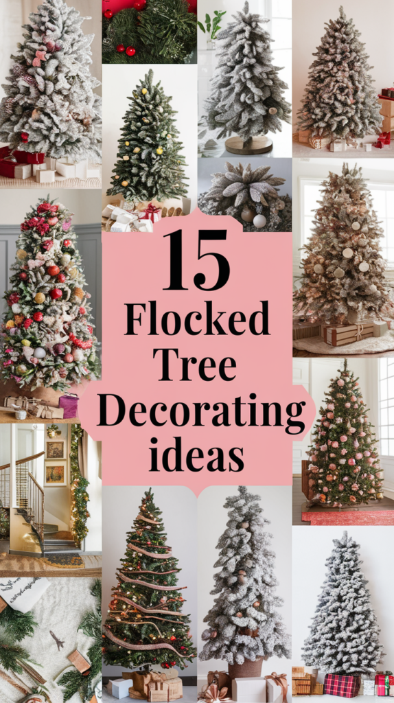 15 Stunning Flocked Tree Decorating Ideas That'll Transform Your Holiday Home! 2