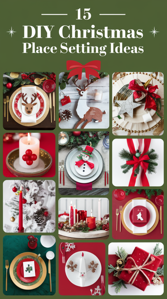15 DIY Christmas Place Setting Ideas That Will Wow Your Guests! 1