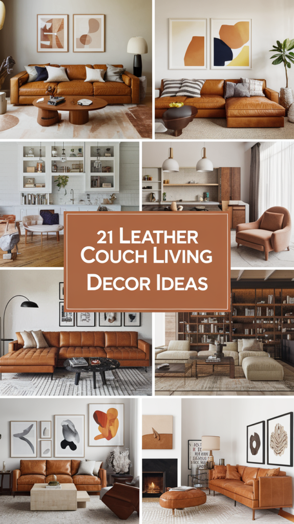 21 Leather Couch Living Room Decor Ideas That Will Transform Your Space! 3