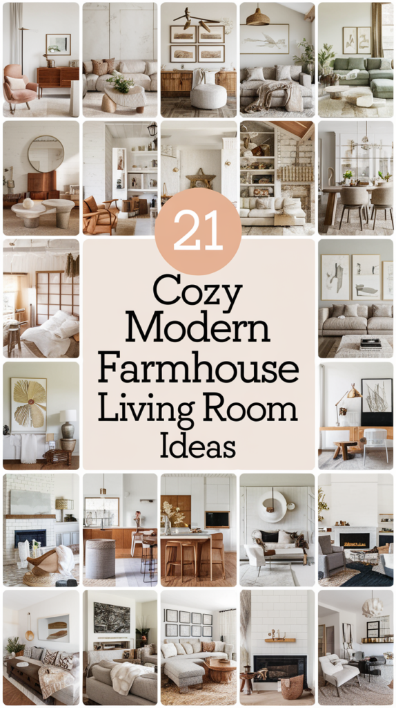 21 Cozy Modern Farmhouse Living Room Ideas That Will Make You Feel Right at Home! 26