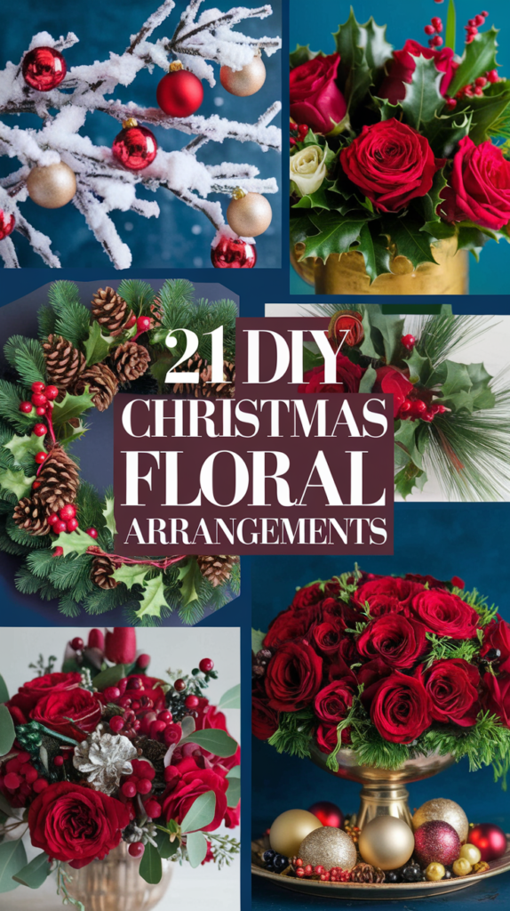 21 DIY Christmas Floral Arrangements That Are Simple Yet Stunning 3