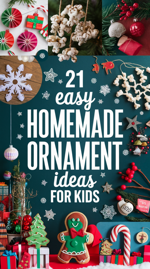 21 Easy Homemade Ornament Ideas for Kids 6