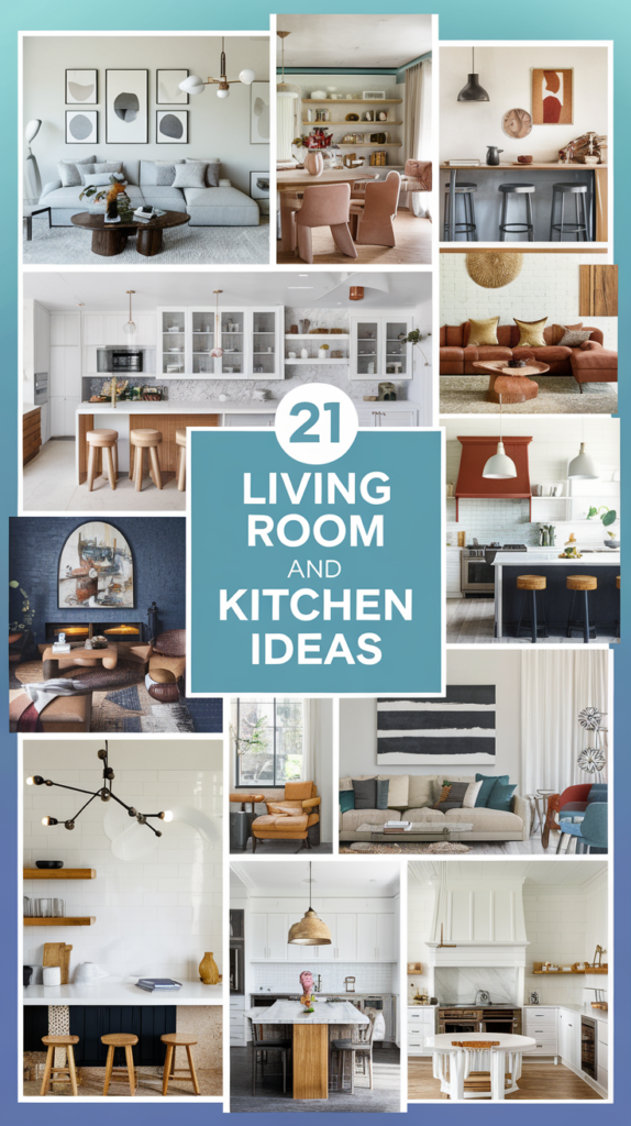 21 Living Room and Kitchen Together Ideas 26