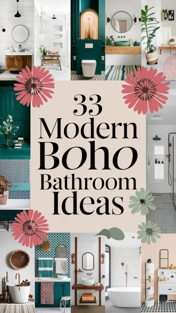 33 Modern Boho Bathroom Ideas for a Chic, Relaxed Vibe 1