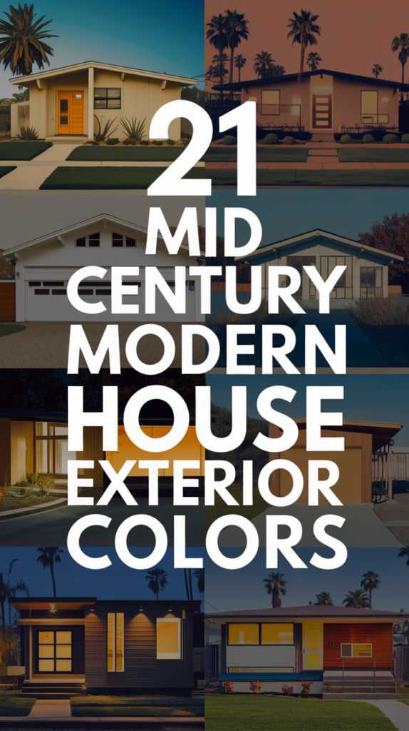 21 Mid Century Modern House Exterior Colors That Will Make Your Neighbors Envy You! 3