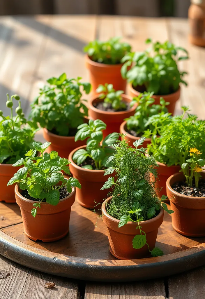 21 Stunning Kitchen Table Centerpiece Ideas You Can DIY for Any Season! 24 21 Stunning Kitchen Table Centerpiece Ideas You Can DIY for Any Season! (Wait Until You See #14!) - 21. Simple DIY Herb Garden