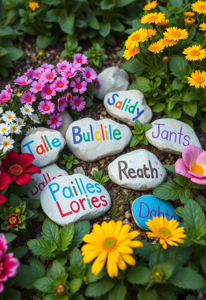 21 Spring Crafts for Adults That'll Make Your Friends Jealous 10 21 Spring Crafts for Adults That'll Make Your Friends Jealous (Don't Miss #14!) - 7. Painted Rock Garden Markers