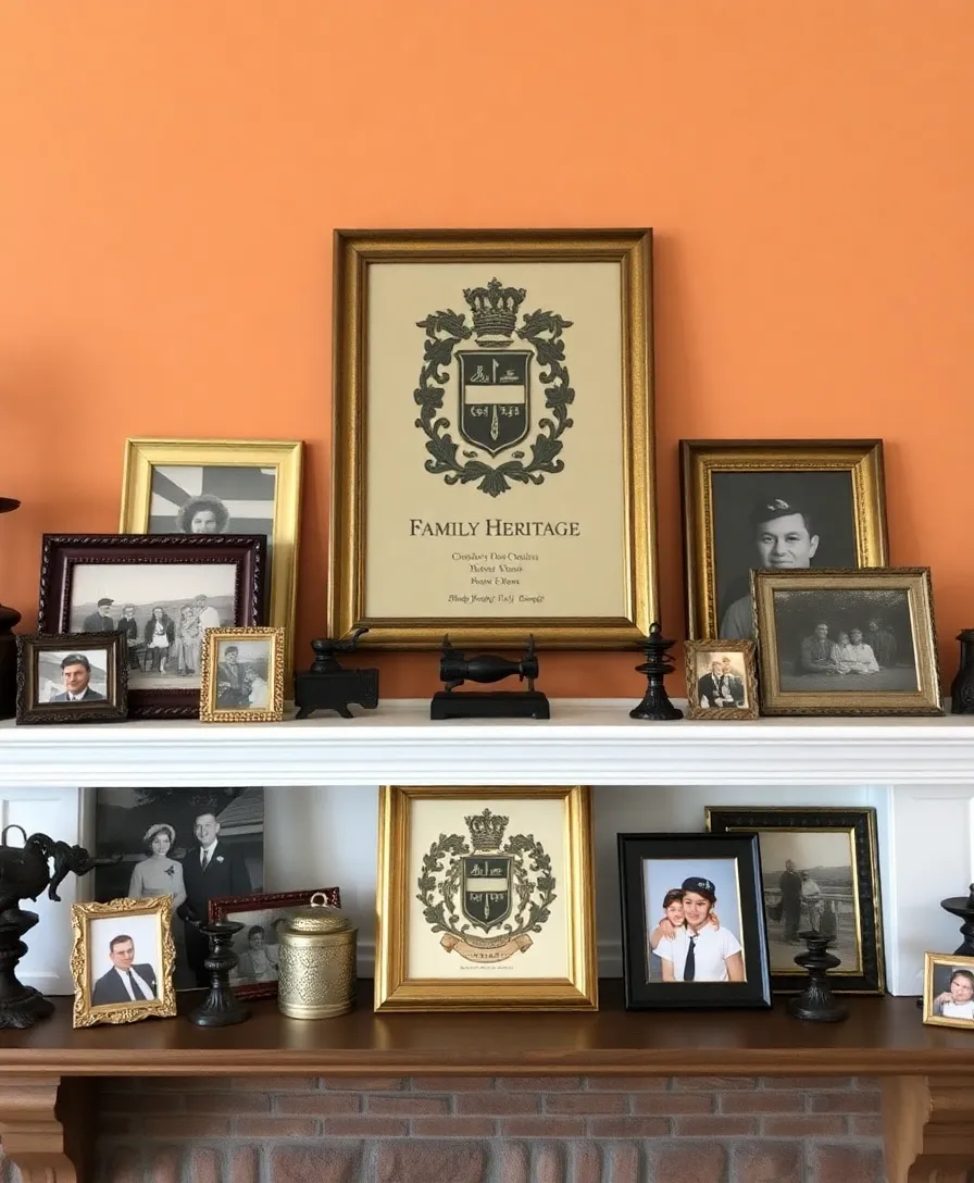 21 Stunning Living Room Mantle Decor Ideas That Will Transform Your Space Instantly! 19 21 Stunning Living Room Mantle Decor Ideas That Will Transform Your Space Instantly! - 14. Family Heritage