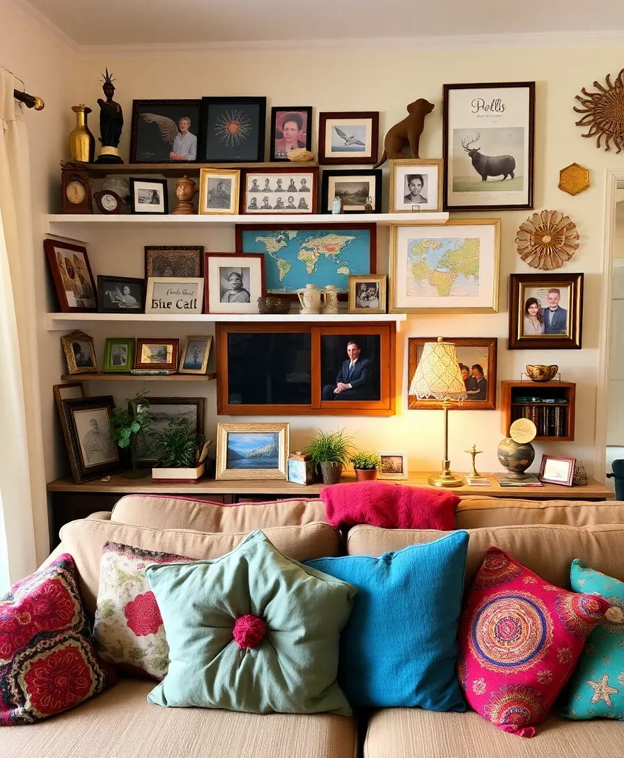 21 Cozy Eclectic Living Room Ideas That'll Make You Want to Curl Up with a Book! 18 21 Cozy Eclectic Living Room Ideas That'll Make You Want to Curl Up with a Book! - 13. Personal Touches
