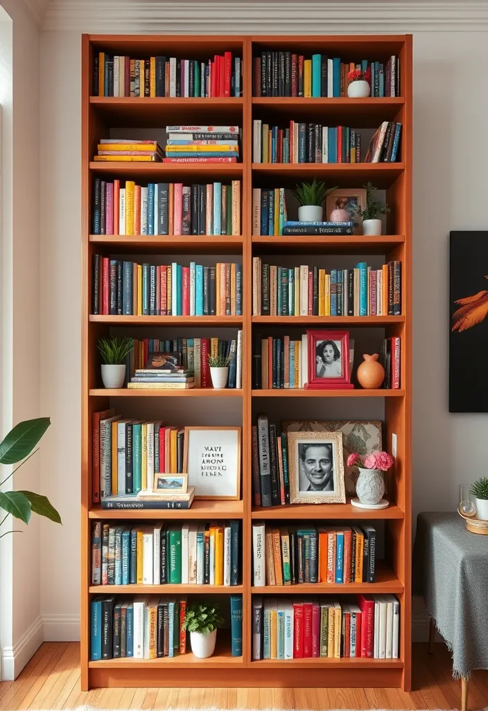 21 Colorful Home Decor Ideas to Brighten Up Your Living Room 12 21 Colorful Home Decor Ideas to Brighten Up Your Living Room (You Won't Believe #11!) - 8. Colorful Bookshelves