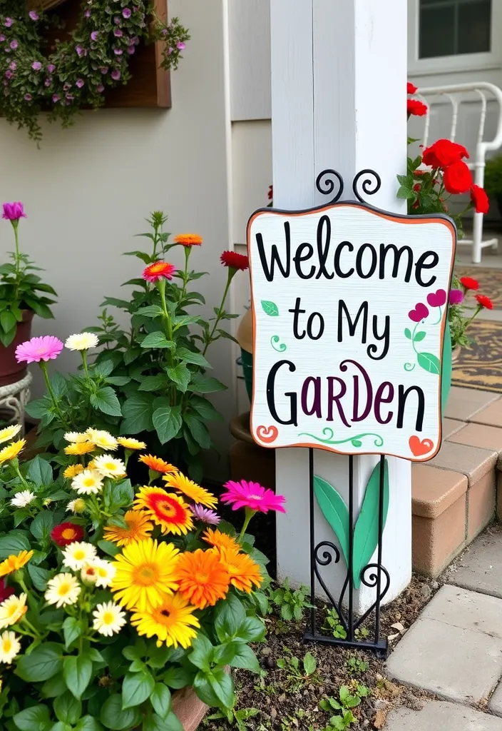 21 Affordable Spring Porch Decor Ideas That Look Like a Million Bucks! 21 21 Affordable Spring Porch Decor Ideas That Look Like a Million Bucks! - 18. Fun Garden Signs