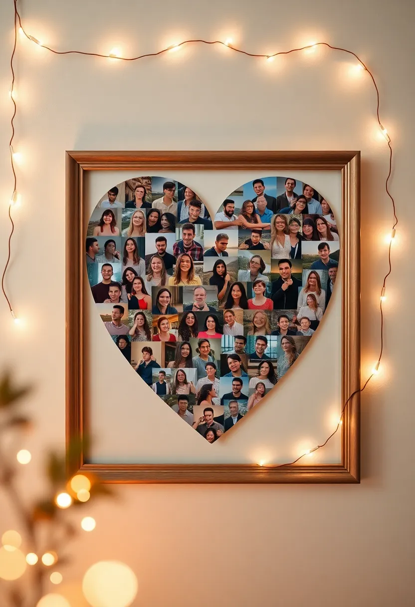 21 Easy DIY Valentine's Day Decorations That Will Fill Your Home with Love! 12 21 Easy DIY Valentine's Day Decorations That Will Fill Your Home with Love! - 9. Heart-Shaped Photo Collage
