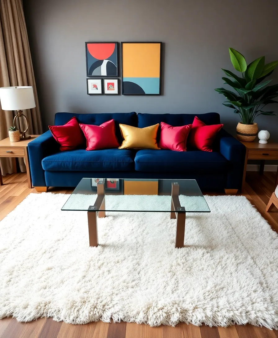 21 Cosy Living Room Ideas in Warm Colours That Will Melt Your Heart! - 3. Warm Grey with Bold Accents
