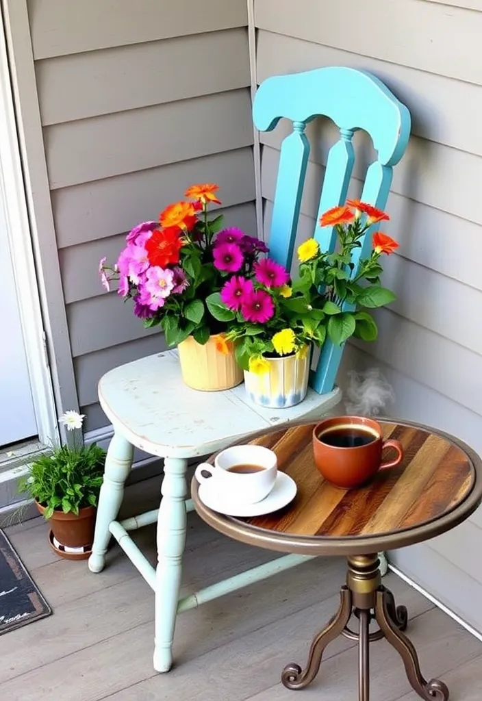 21 Affordable Spring Porch Decor Ideas That Look Like a Million Bucks! 8 21 Affordable Spring Porch Decor Ideas That Look Like a Million Bucks! - 5. Repurposed Furniture