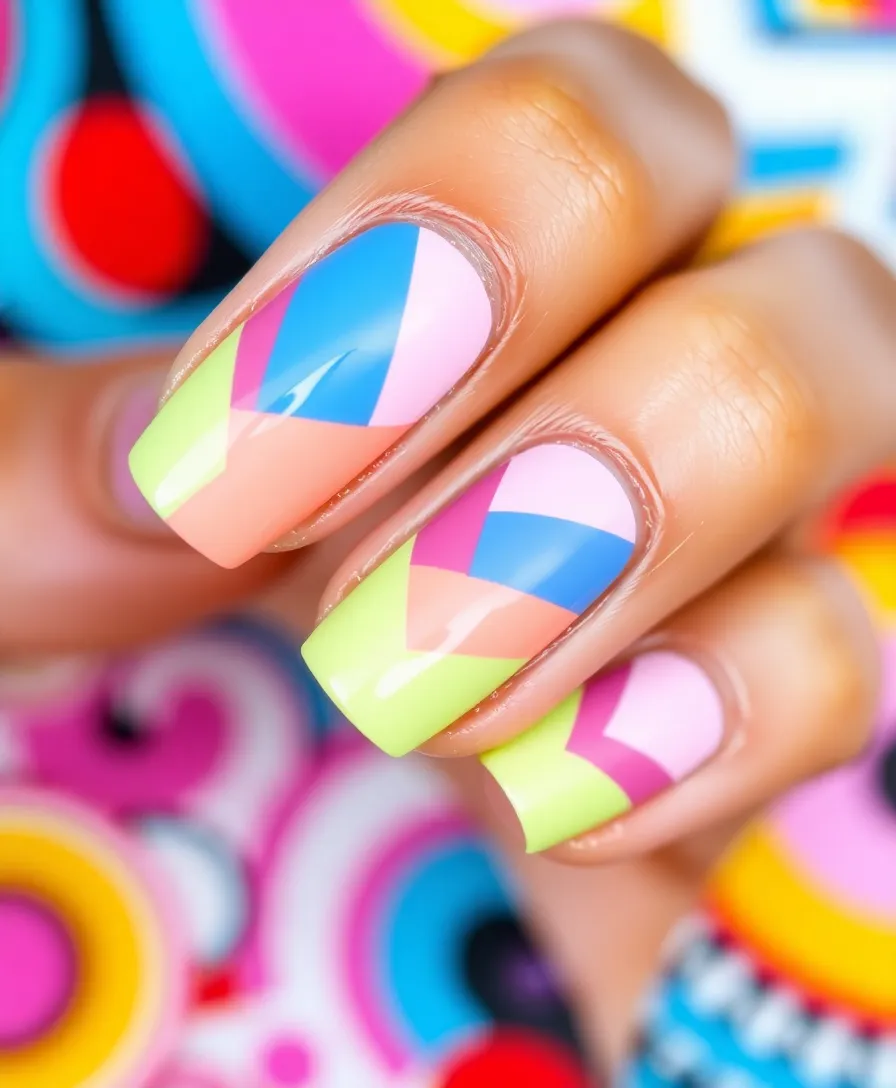 21 Easter Nail Designs That Will Make You the Star of the Egg Hunt! 18 21 Easter Nail Designs That Will Make You the Star of the Egg Hunt! - 15. Color Blocking Fun