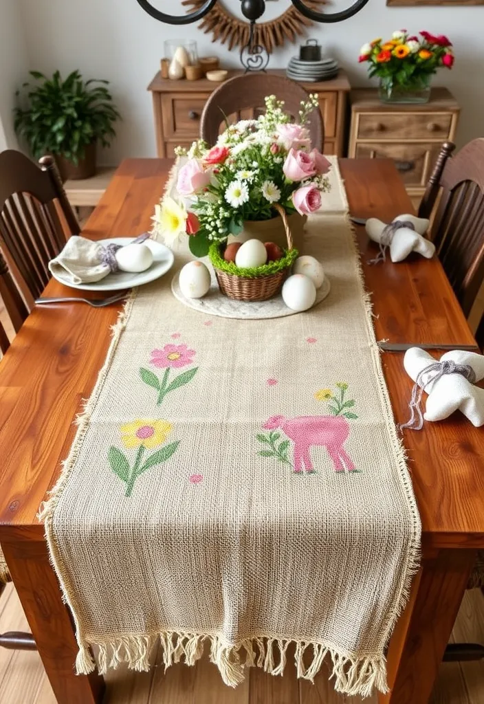 21 DIY Easter Decorations That'll Make Your Home Look Spring-Ready 19 21 DIY Easter Decorations That'll Make Your Home Look Spring-Ready (You Won't Believe #8!) - 16. DIY Table Runner