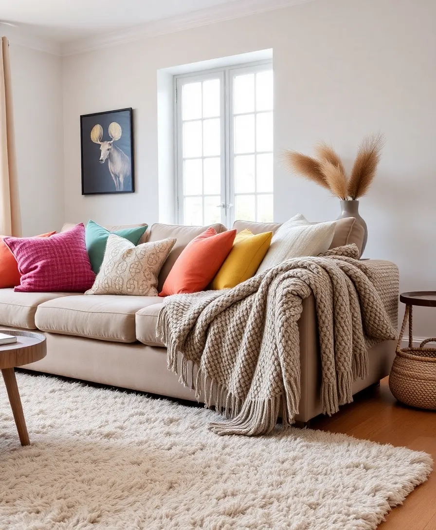 21 Cozy Eclectic Living Room Ideas That'll Make You Want to Curl Up with a Book! 19 21 Cozy Eclectic Living Room Ideas That'll Make You Want to Curl Up with a Book! - 14. Soft Textiles
