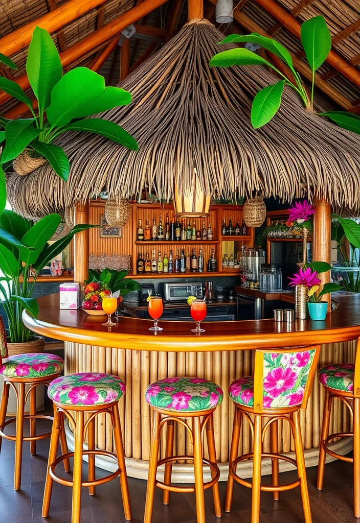21 Trendy Luxury Home Bar Designs for the Ultimate Sophistication! 8 21 Trendy Luxury Home Bar Designs for the Ultimate Sophistication! - 5. Tropical Paradise