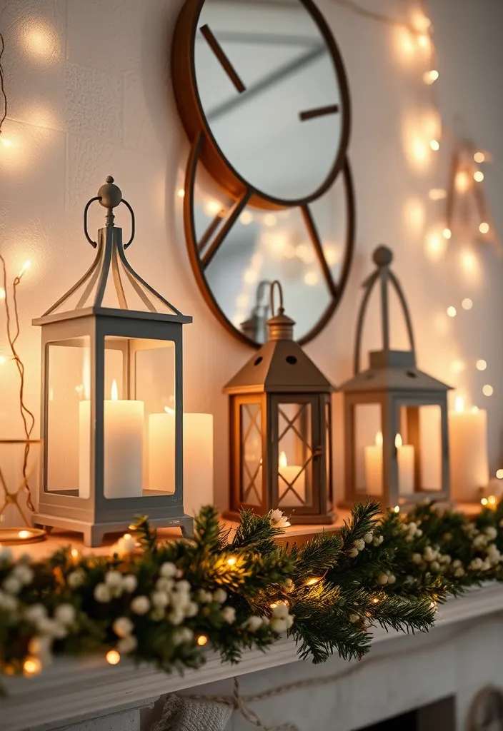 21 Spring Mantel Decorating Ideas That’ll Freshen Up Your Home 20 21 Spring Mantel Decorating Ideas That’ll Freshen Up Your Home (You Won't Believe #14!) - 17. Lanterns and Lights