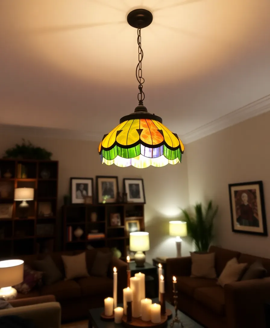 21 Cozy Eclectic Living Room Ideas That'll Make You Want to Curl Up with a Book! 13 21 Cozy Eclectic Living Room Ideas That'll Make You Want to Curl Up with a Book! - 8. Statement Lighting