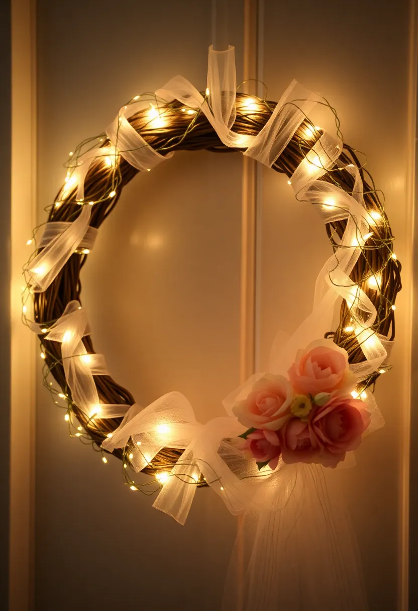 21 Easy DIY Valentine Wreath Ideas That Will Wow Your Guests! 24 21 Easy DIY Valentine Wreath Ideas That Will Wow Your Guests! - 21. Whimsical Fairy Lights Wreath