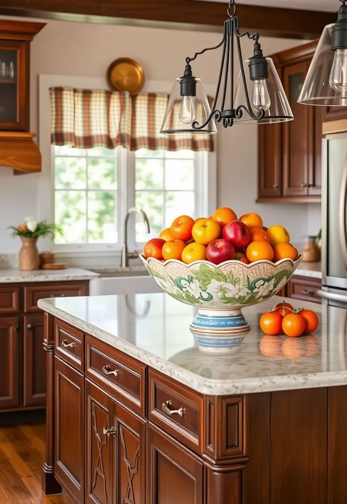 21 Kitchen Island Countertop Decor Ideas to Inspire Your Next Project! 16 21 Kitchen Island Countertop Decor Ideas to Inspire Your Next Project! - 13. Bright Fruit Displays