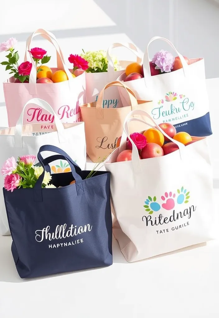 21 Spring Crafts for Adults That'll Make Your Friends Jealous 12 21 Spring Crafts for Adults That'll Make Your Friends Jealous (Don't Miss #14!) - 9. Personalized Tote Bags