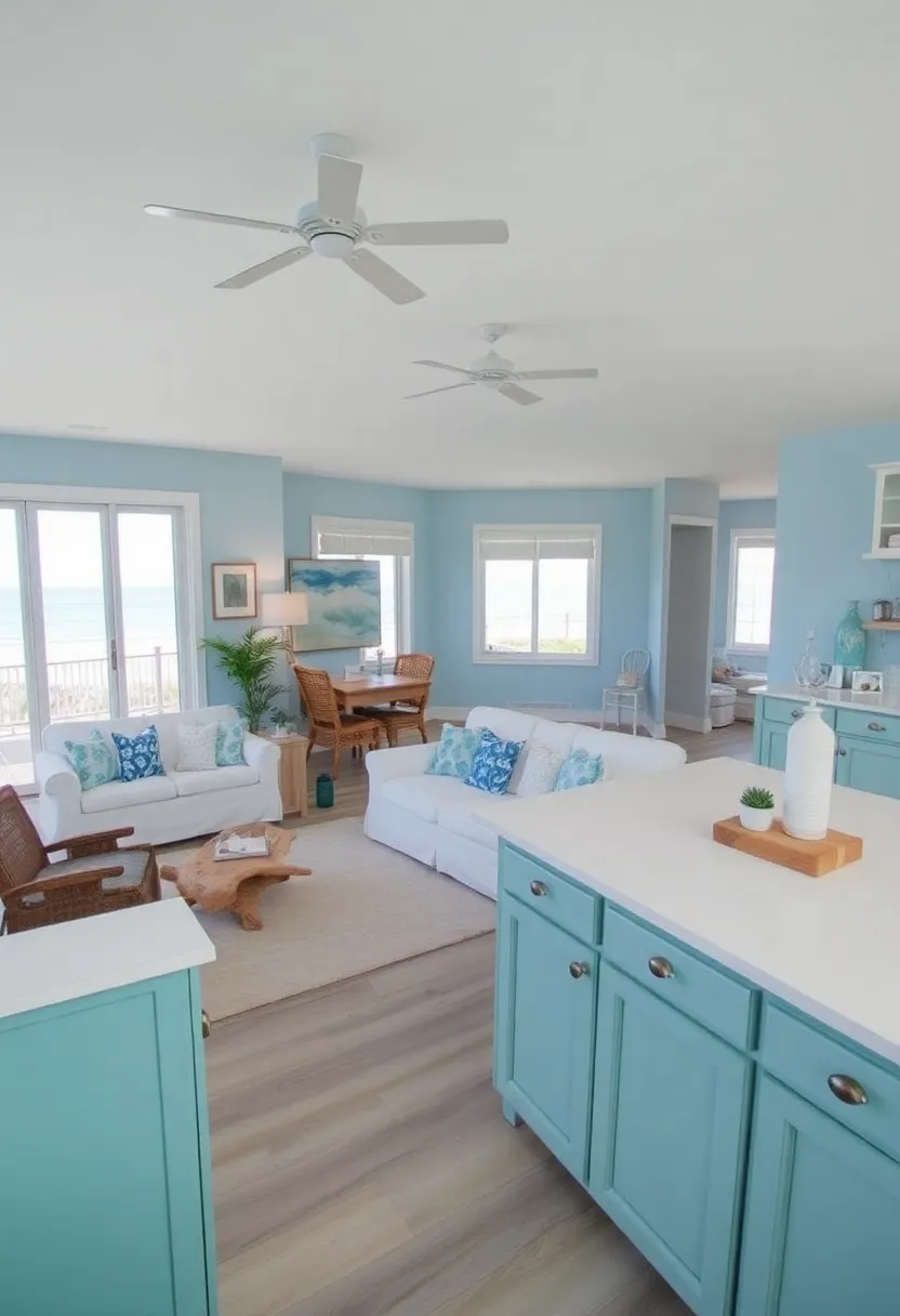 21 Stunning Open Space Living Room and Kitchen Designs You’ll Want to Copy! 6 21 Stunning Open Space Living Room and Kitchen Designs You’ll Want to Copy! - 3. Coastal Retreat