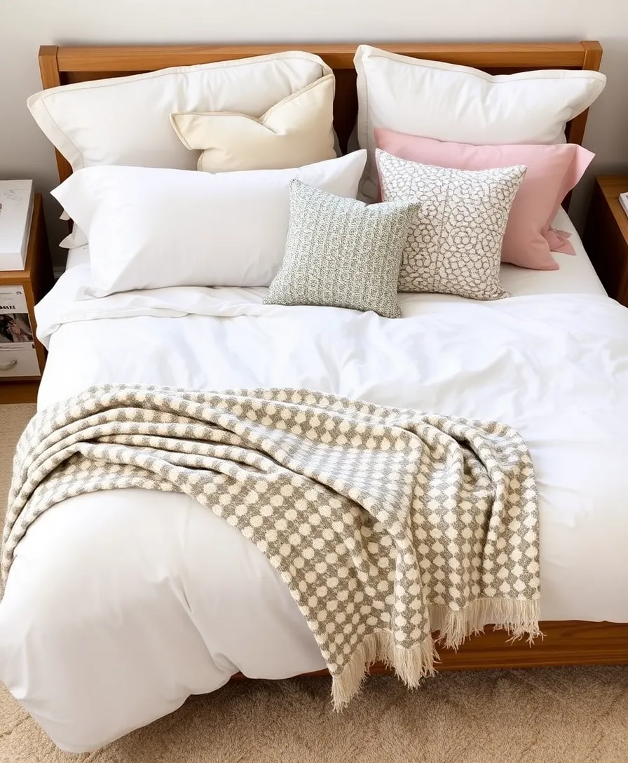 23 Stylish January Bedroom Decor Ideas That Will Make You Want to Stay in Bed Forever! 7 23 Stylish January Bedroom Decor Ideas That Will Make You Want to Stay in Bed Forever! - 3. Layered Bedding