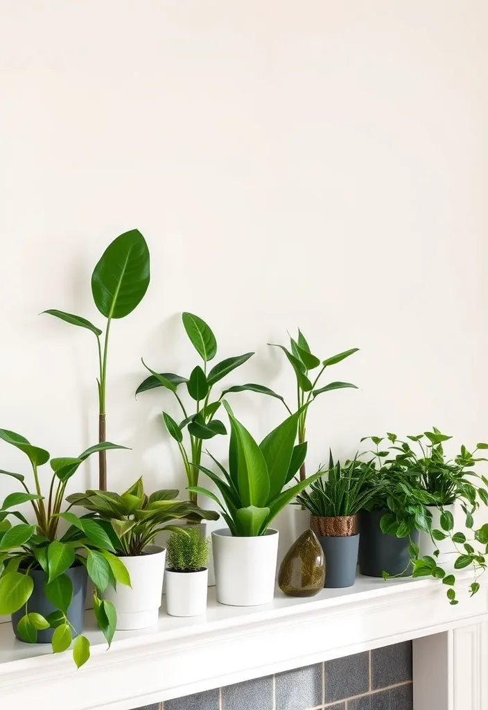21 Minimalist Living Room Mantle Decor Ideas That Scream Elegance! 5 21 Minimalist Living Room Mantle Decor Ideas That Scream Elegance! - 2. Minimalist Greenery