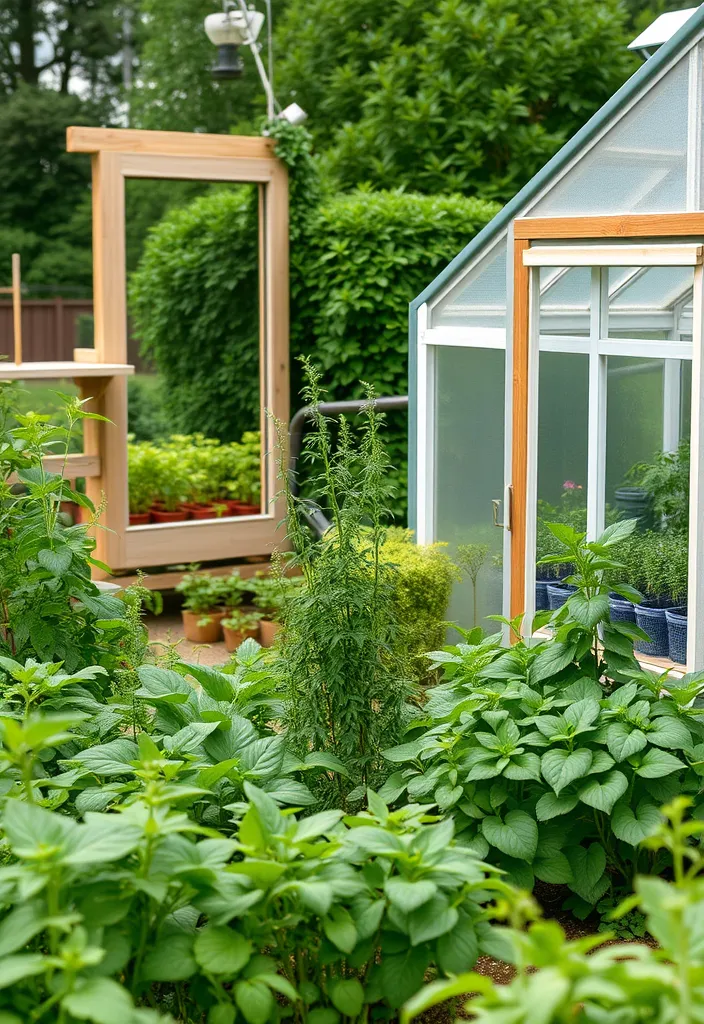 21 Stunning Outdoor Herb Garden Ideas That Will Inspire Your Green Thumb! 23 21 Stunning Outdoor Herb Garden Ideas That Will Inspire Your Green Thumb! - 20. Herb Garden with a Greenhouse
