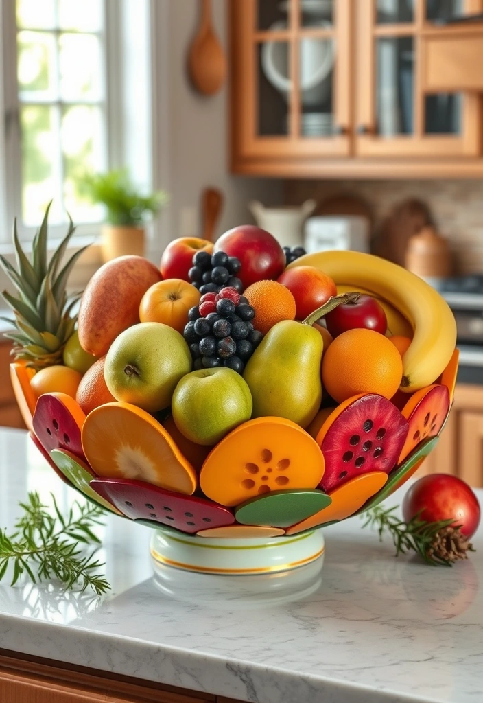 21 Small Kitchen Counter Decor Ideas That'll Transform Your Space 6 21 Small Kitchen Counter Decor Ideas That'll Transform Your Space (You Won't Believe #15!) - 3. Colorful Fruit Bowl