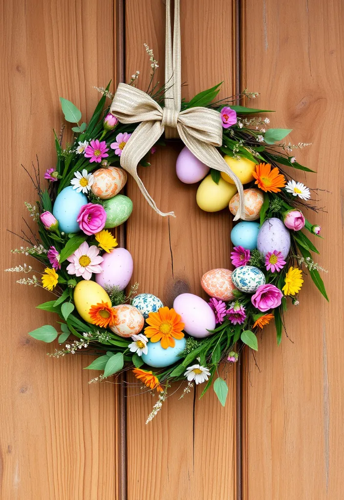 21 DIY Easter Decorations That'll Make Your Home Look Spring-Ready 4 21 DIY Easter Decorations That'll Make Your Home Look Spring-Ready (You Won't Believe #8!) - 1. Colorful Egg Wreath