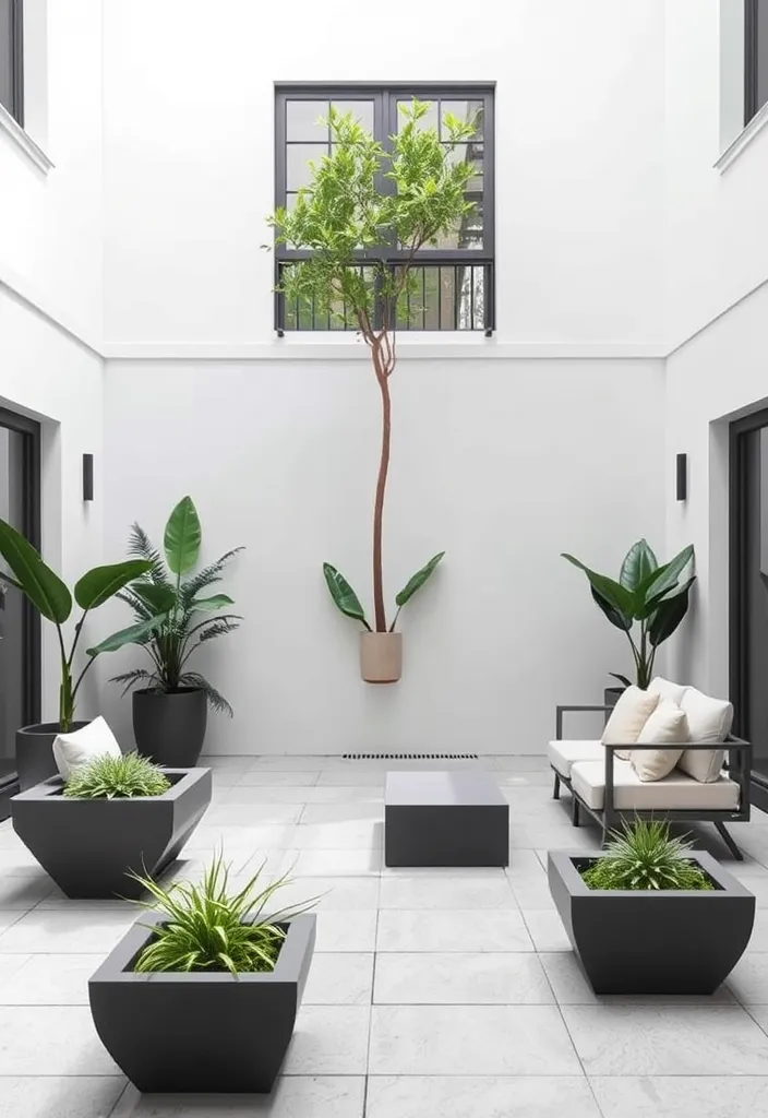21 Courtyard Garden Ideas That Will Transform Your Small Space into a Lush Paradise! 22 21 Courtyard Garden Ideas That Will Transform Your Small Space into a Lush Paradise! - 19. Modern Minimalism: Clean Lines
