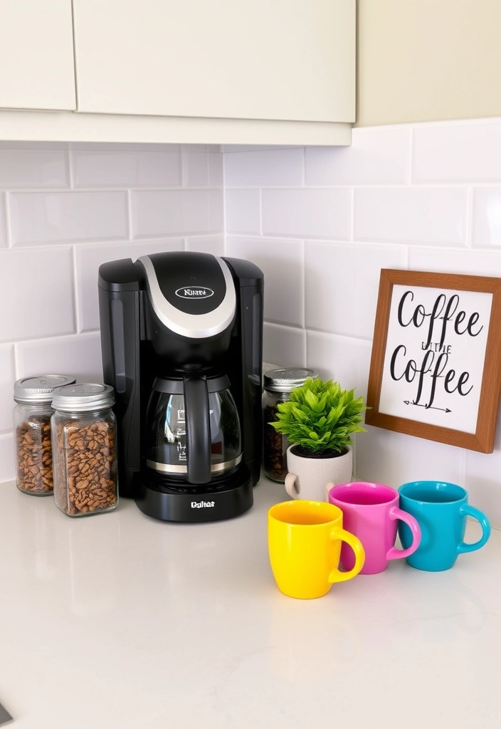 21 Small Kitchen Counter Decor Ideas That'll Transform Your Space 10 21 Small Kitchen Counter Decor Ideas That'll Transform Your Space (You Won't Believe #15!) - 7. Creative Coffee Station